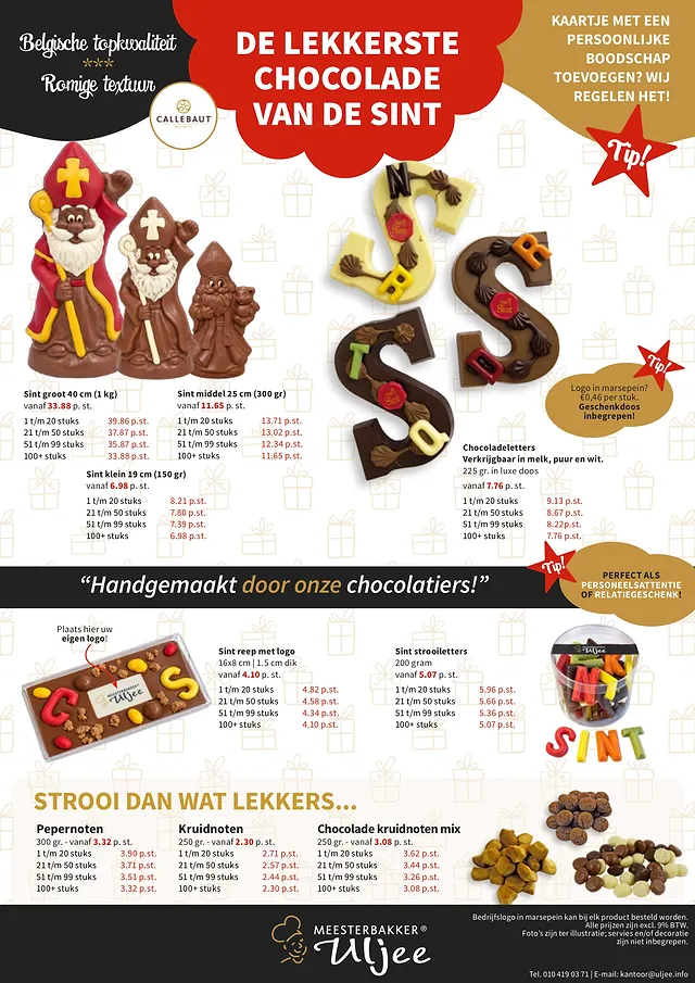 Pagina 3 van de zakelijke decemberfolder 2026 van Meesterbakker Uljee