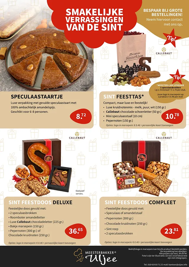 Pagina 4 van de zakelijke decemberfolder 2026 van Meesterbakker Uljee