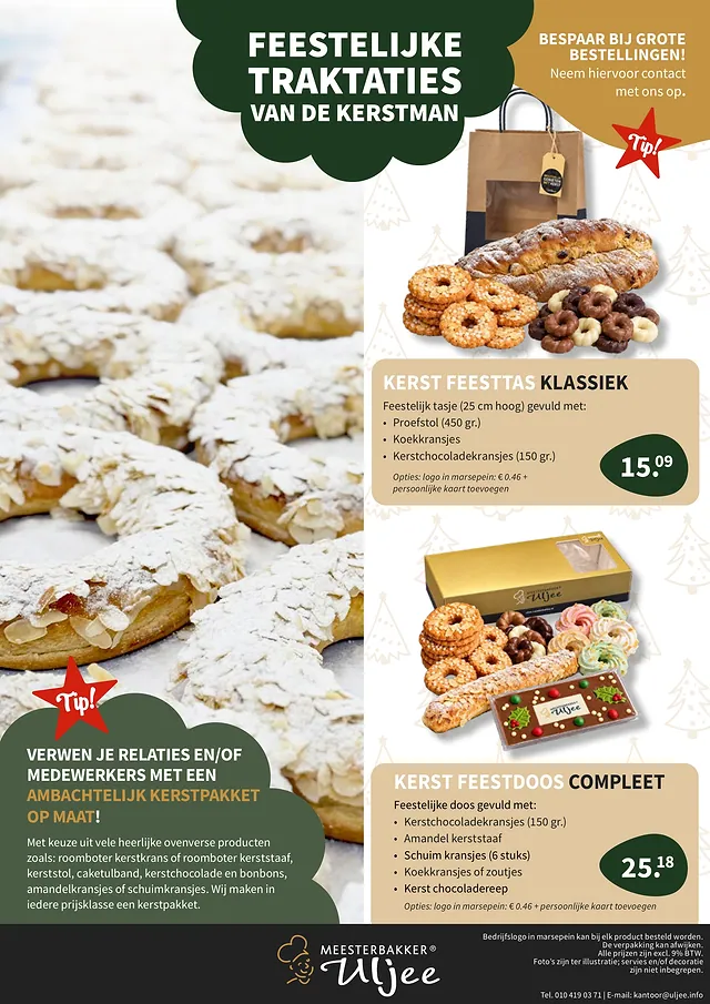 Pagina 6 van de zakelijke decemberfolder 2026 van Meesterbakker Uljee