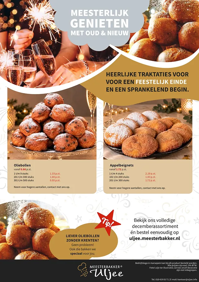 Pagina 8 van de zakelijke decemberfolder 2026 van Meesterbakker Uljee