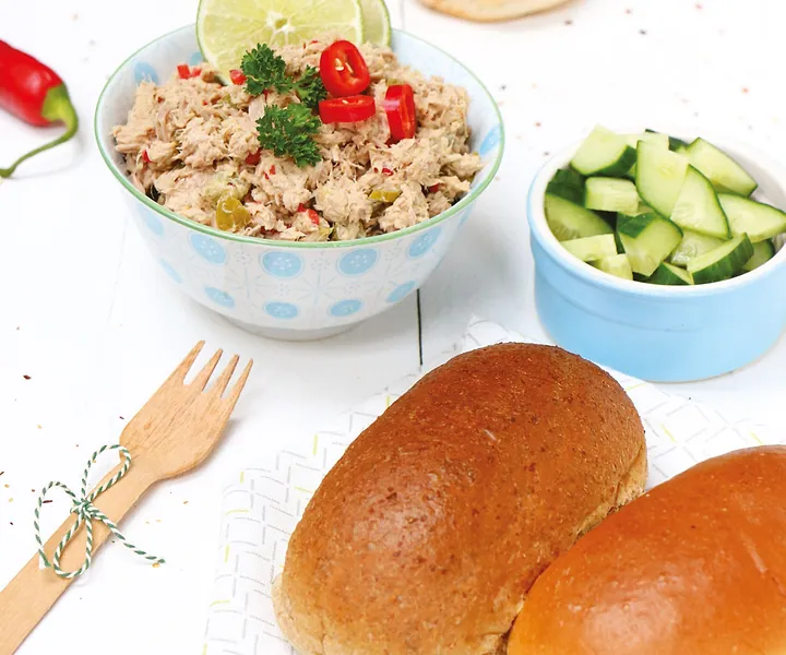 Puntje met tonijnsalade voor in de lunchtrommel